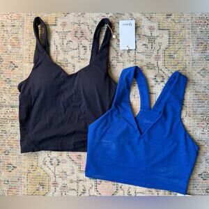 New Quince Lot Cropped Ultra Form Soft Tank Women’s size Small Stretch Navy Blue